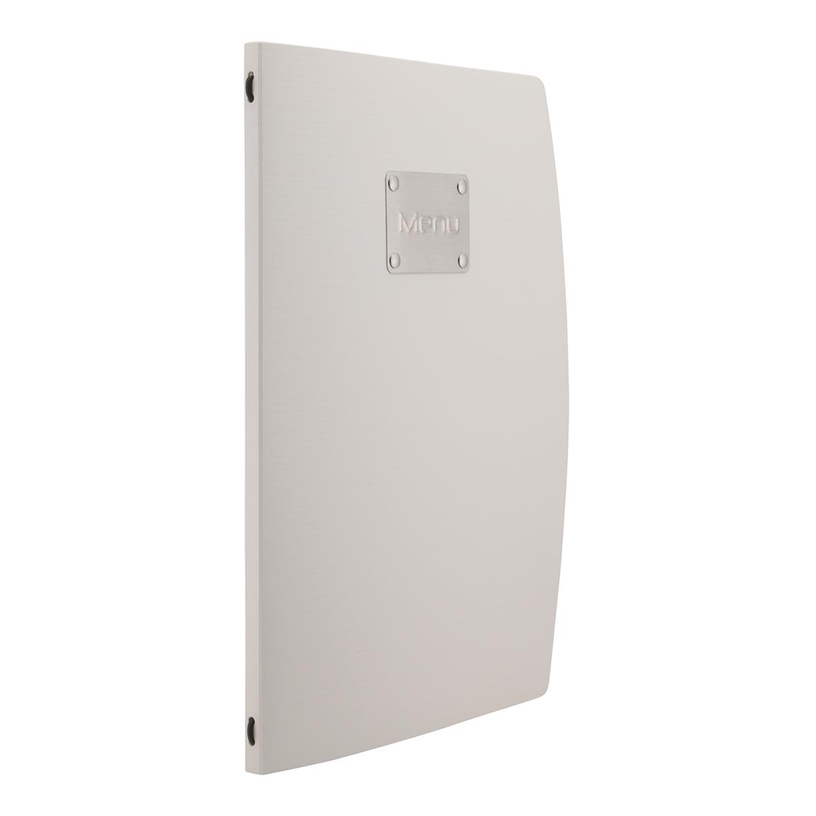 Vit A4 menypärm Securit Rio med lås och etikettfönster