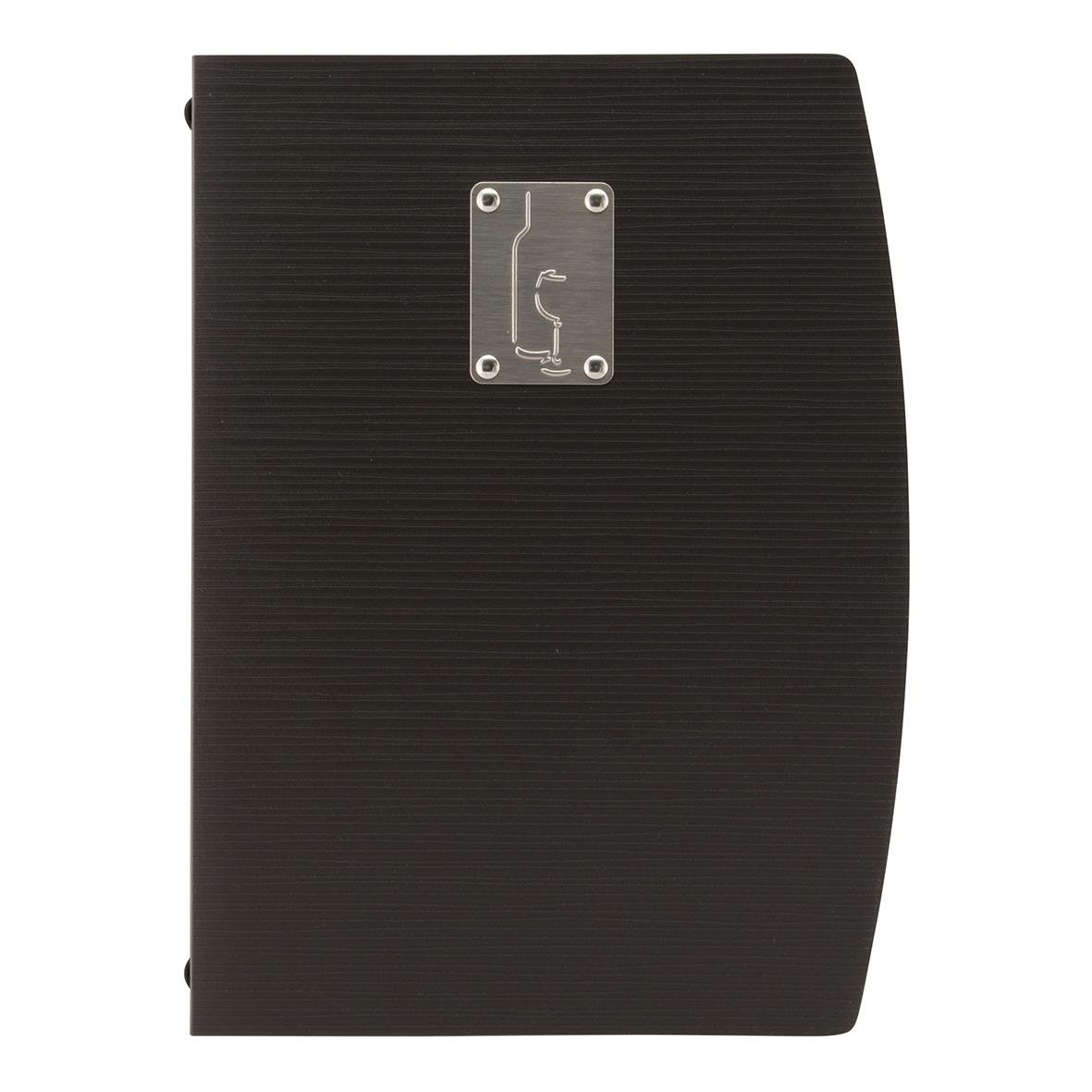 Svart vinpärm Securit Rio A4 med metallfäste för väggmontering