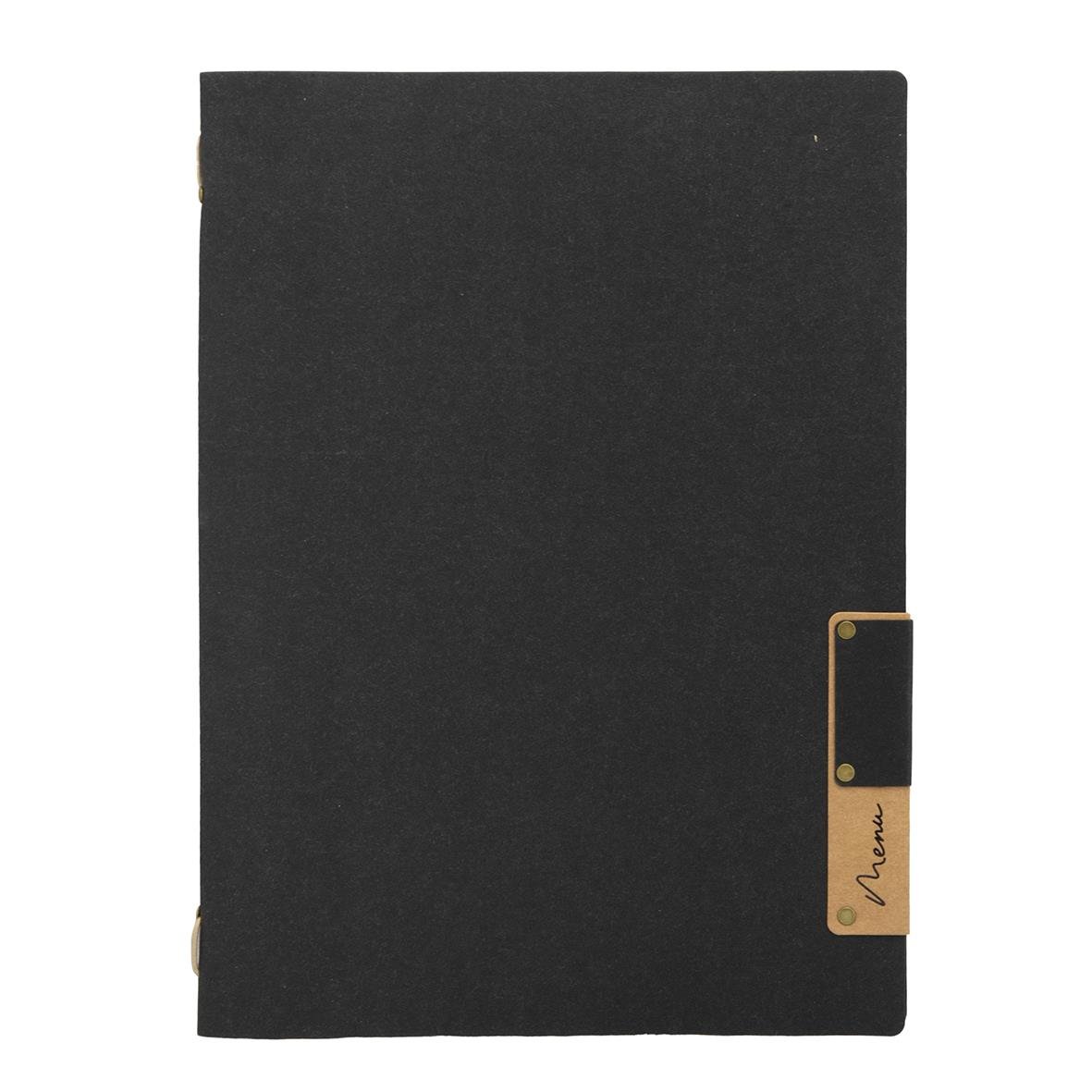 Svart menypärm i Securit Nature-serien för A4-format