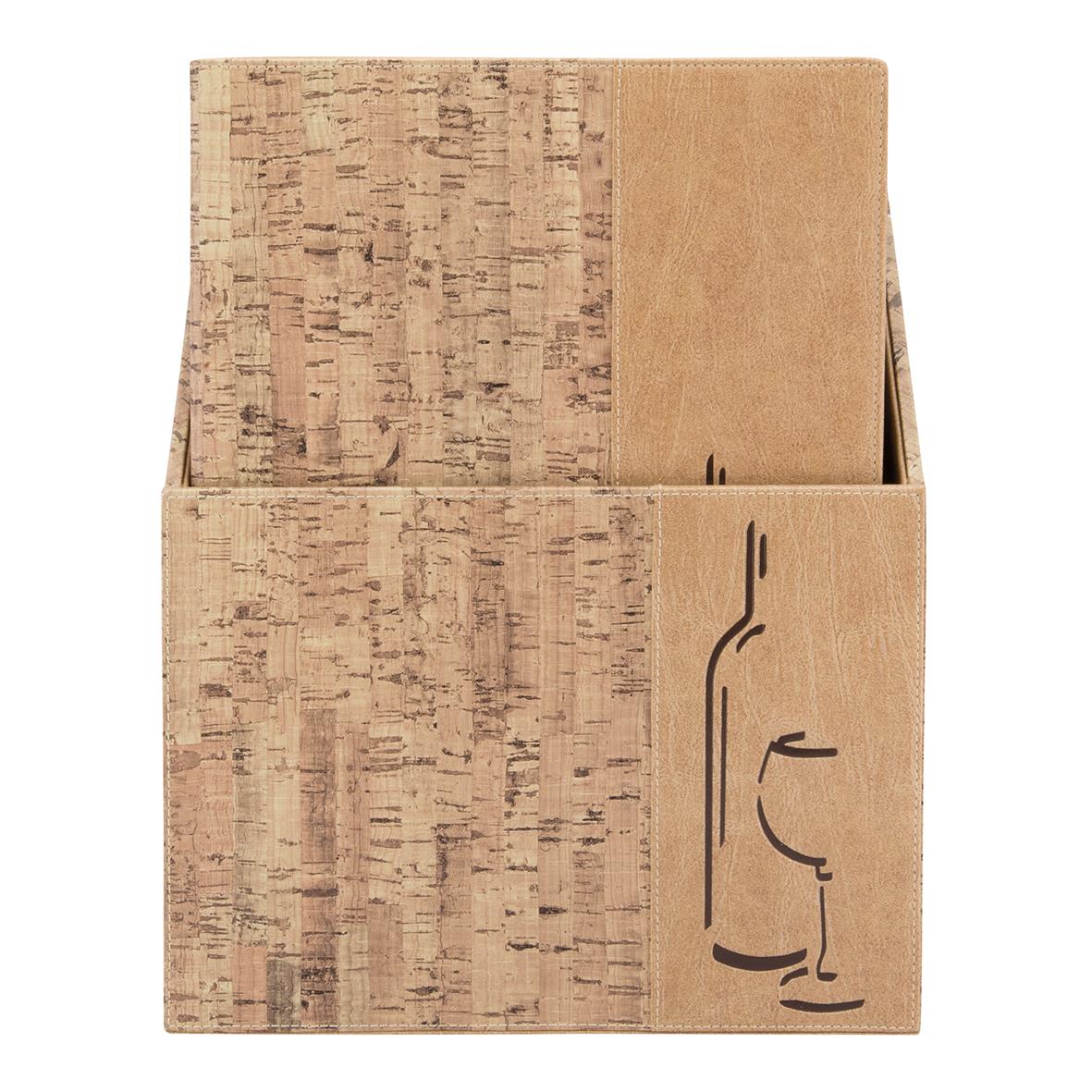 Menypärmslåda i kork med design och A4-storlek