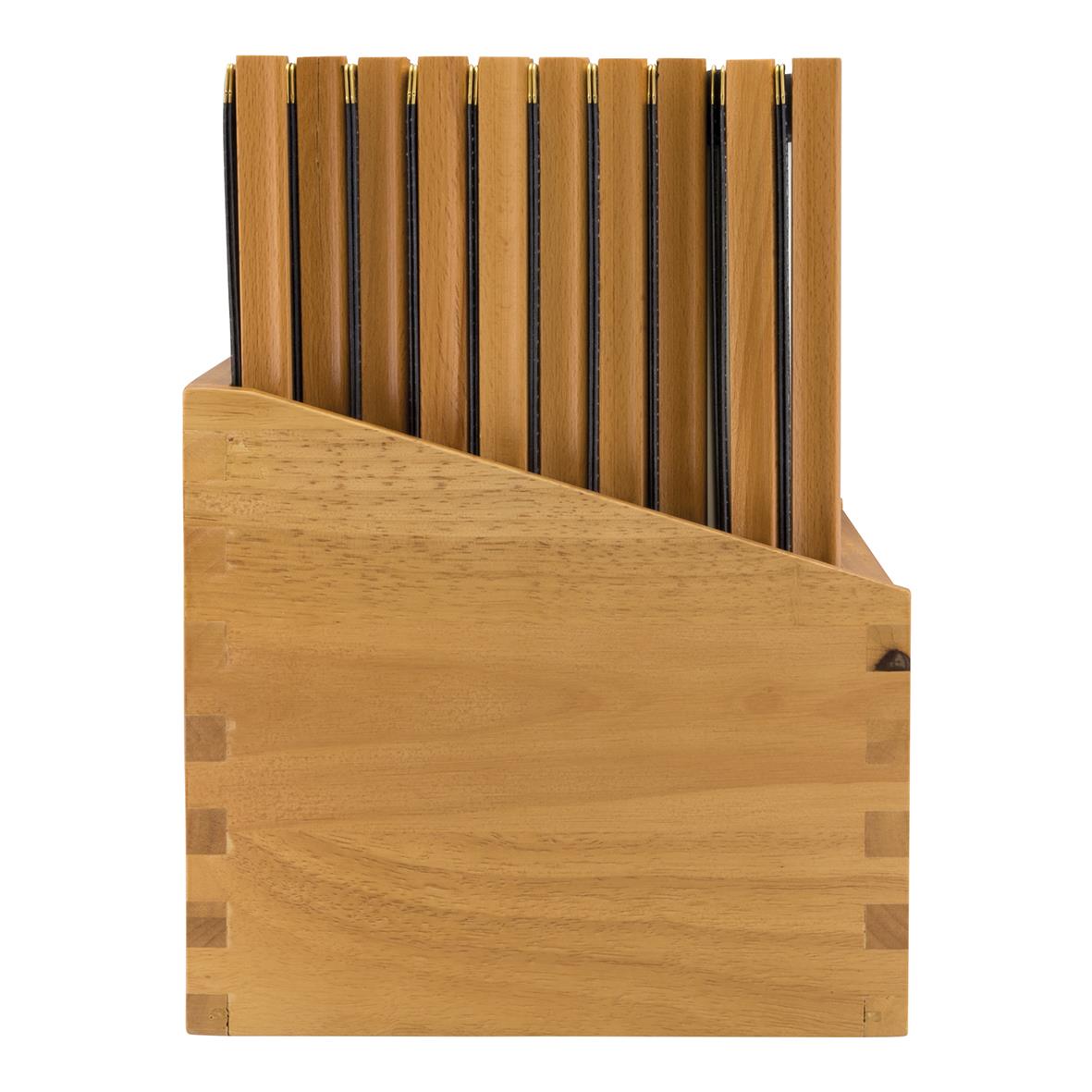 Menypärmslåda i svart trä med A4-ark, Securit Wood