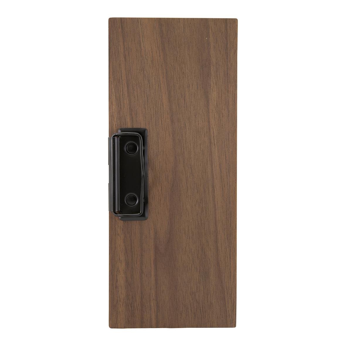 Notbricka i valnöt med svart lås, 24x10cm