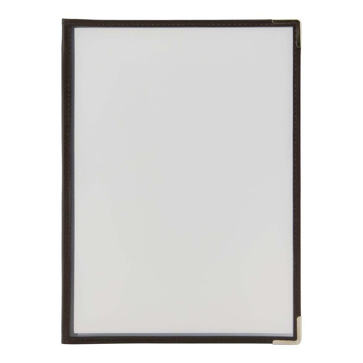 Menypärmset Securit Crystal Trippelvikt A4 med svart ram och vit insida