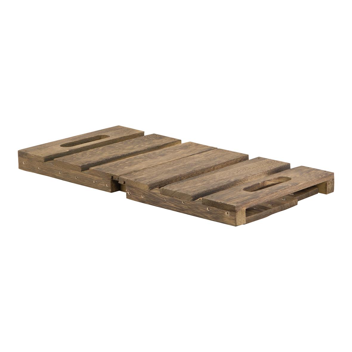 Brun Menybox Securit av trä med slitsar och skåror, mått 21x33x24,2cm