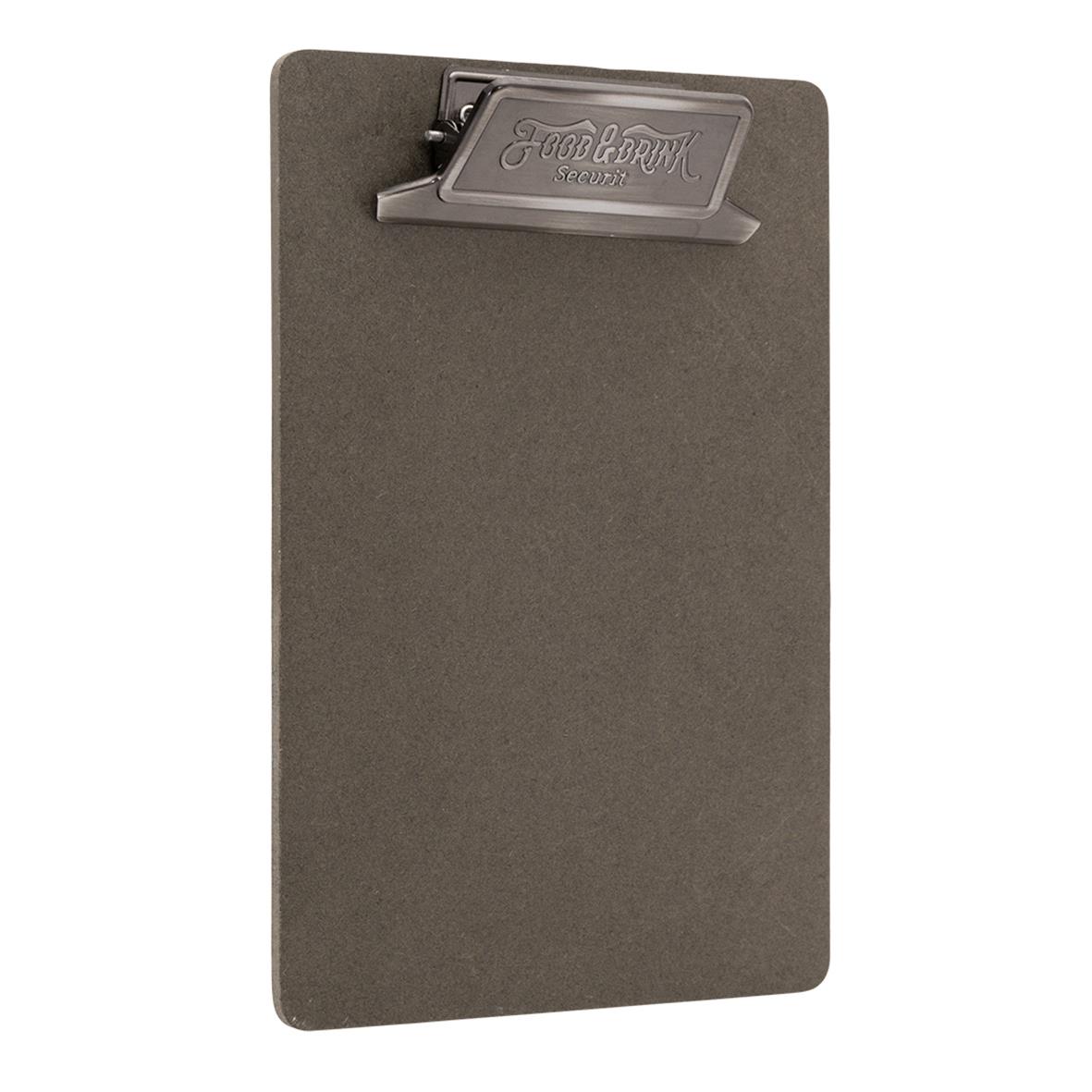 Menyhållare Securit Vintage med klämma i grå färg för A5-format