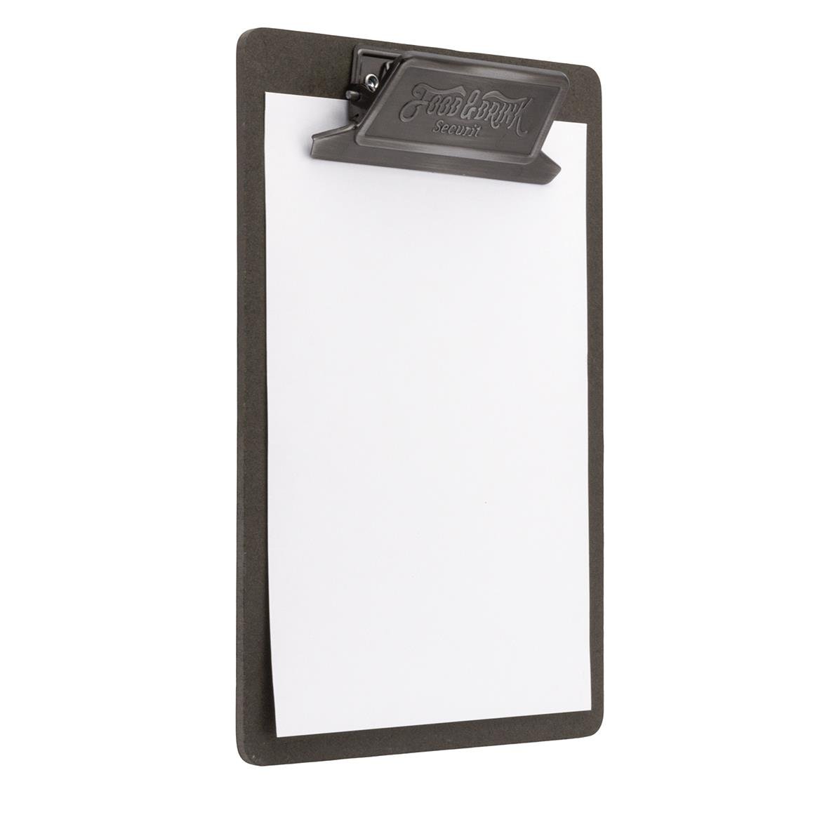 Grå menyhållare Securit Vintage med klämma för A5 papper