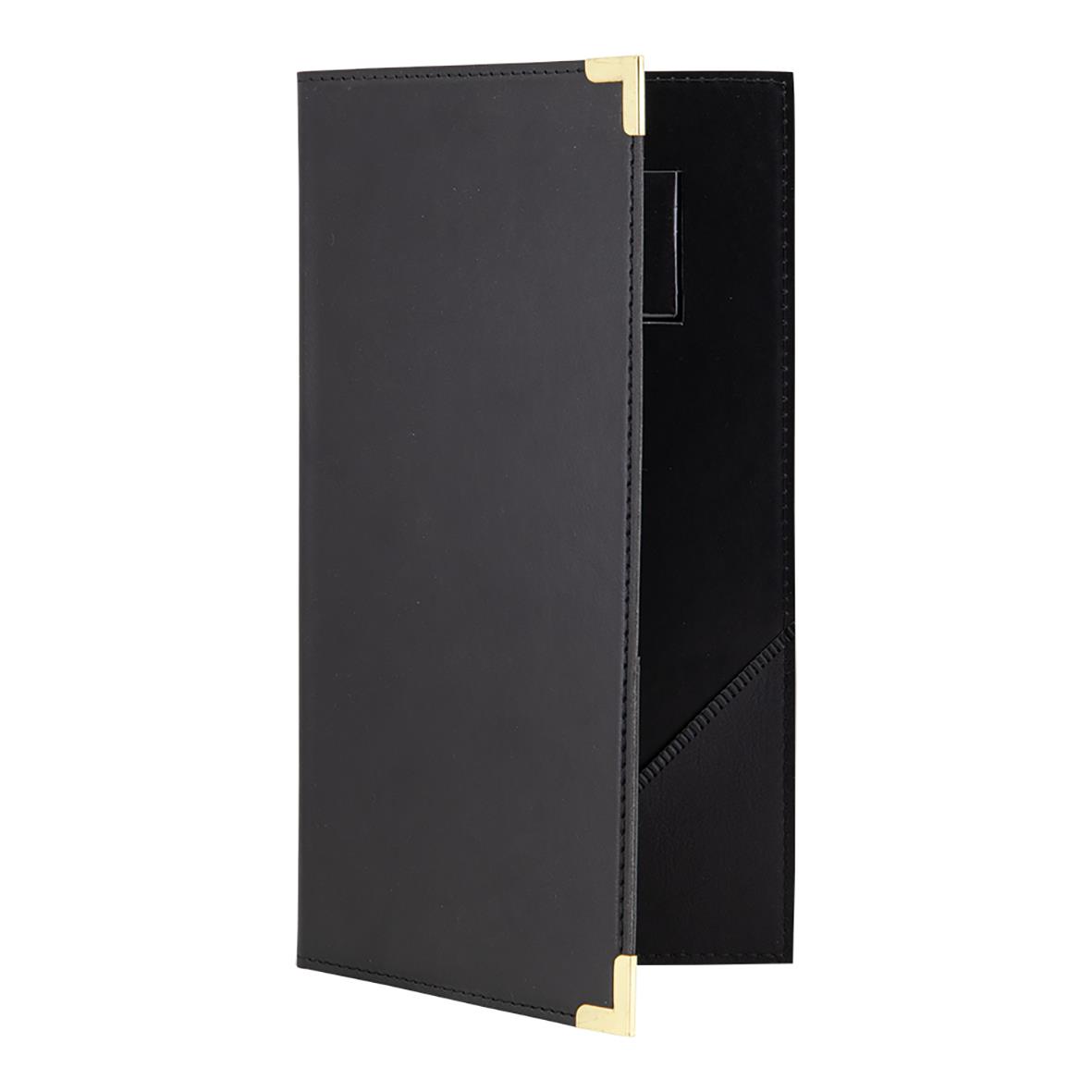 Svart notpärm Securit Classic med guldfärgade hörn