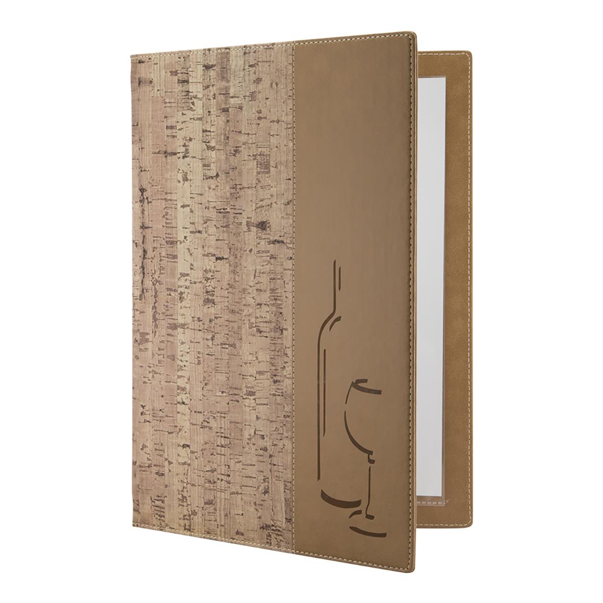 Vinpärm i design med kork och bild av vinflaska, A4 storlek