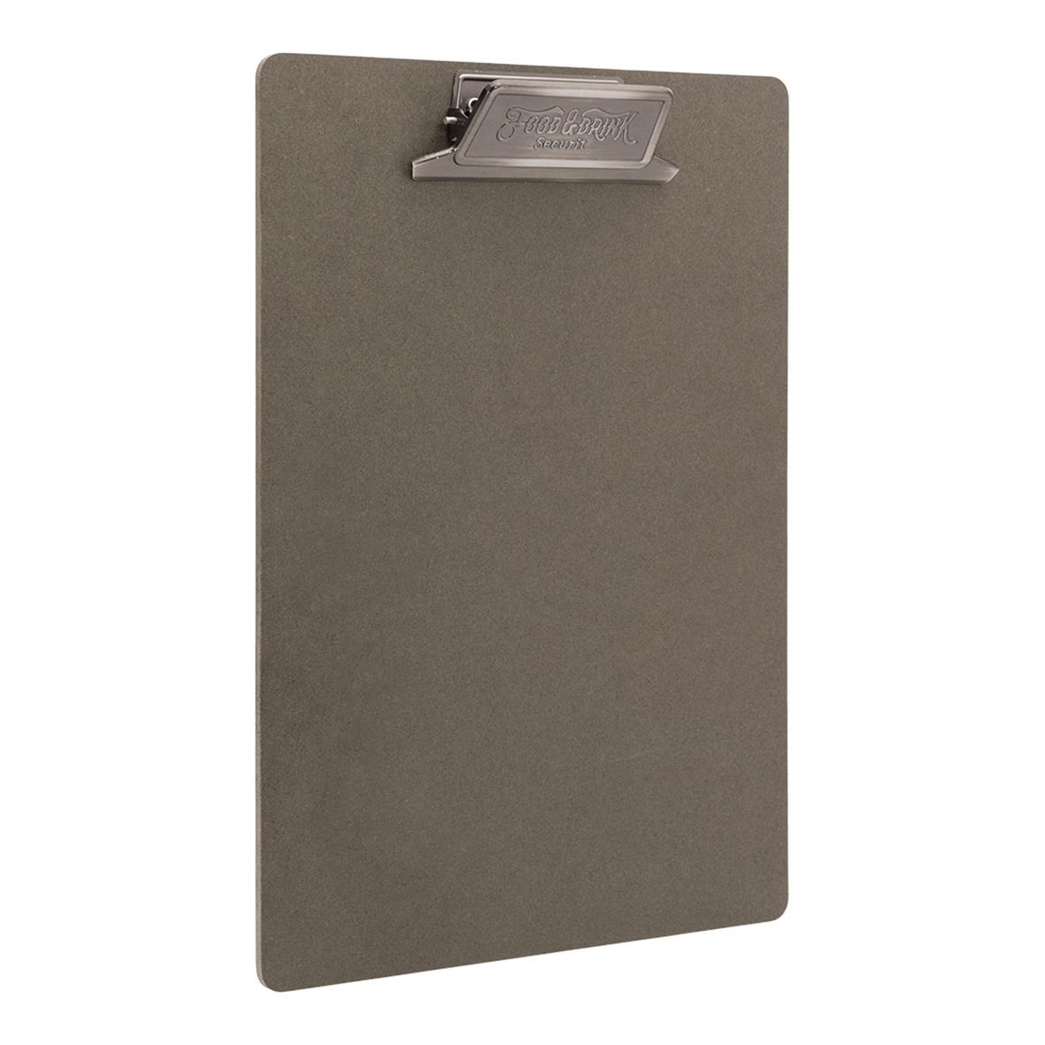 Grå menyhållare Securit Vintage med klämma för A4-papper