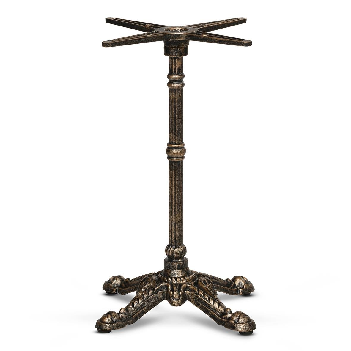 Antikt bordstativ Madrid i mässing med fyra ben och dekorativ fot
