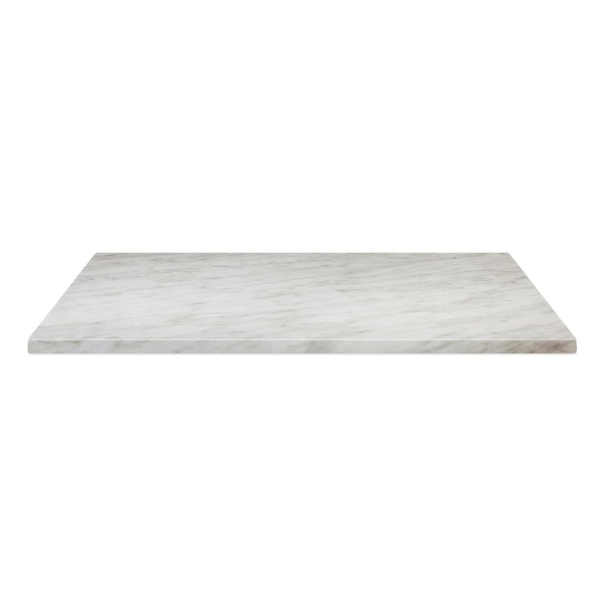 Bordsskiva Werzalit Marble 110x70cm i vitt marmormönster