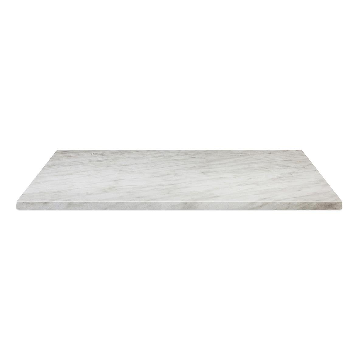 Bordsskiva Werzalit Marble 110x70cm i vitt marmormönster