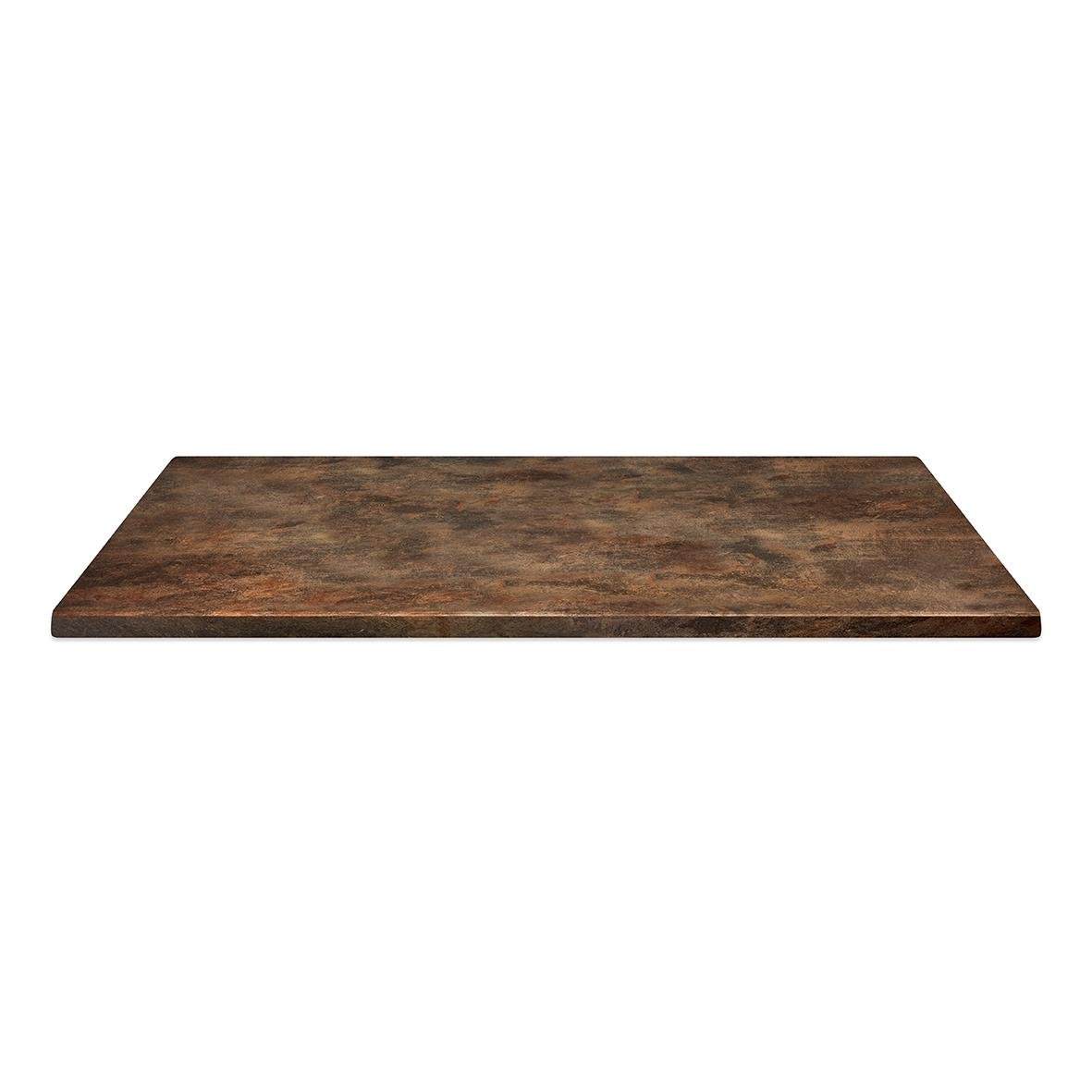 Rustbrun bordsskiva Werzalit 110x70cm med träliknande yta