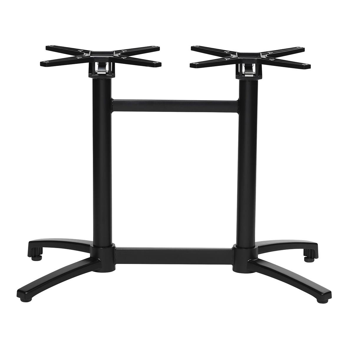 Fällbart bordstativ för Barcelona med dubbel design, svart, 4 kg extra vikt