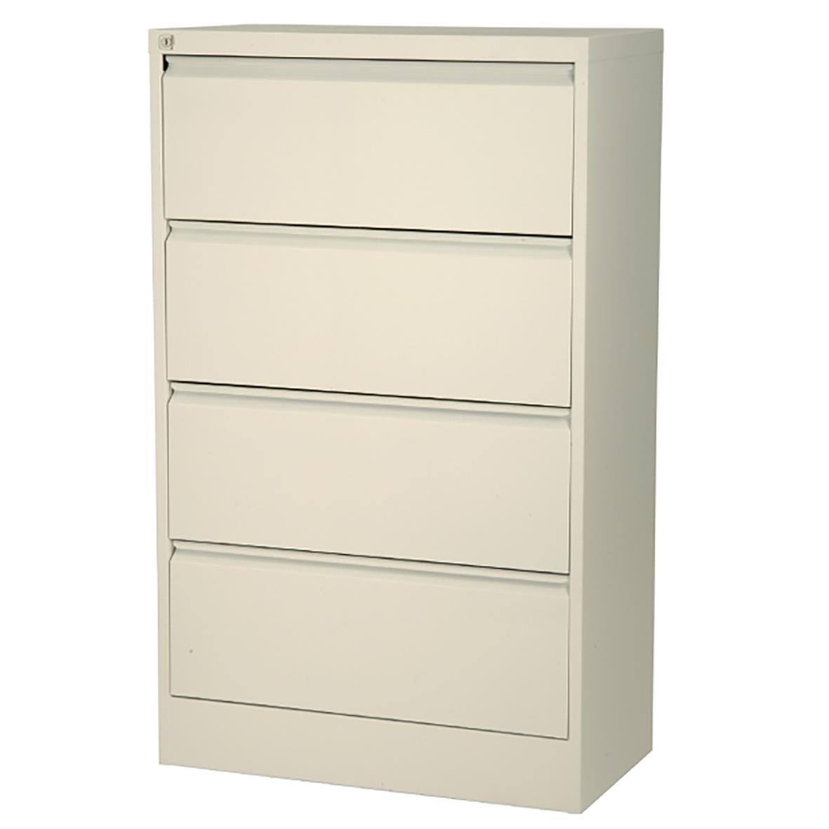 Hängmappsskåp Agrippa med 4 lådor och flanköppning, mått 802x1320x425mm