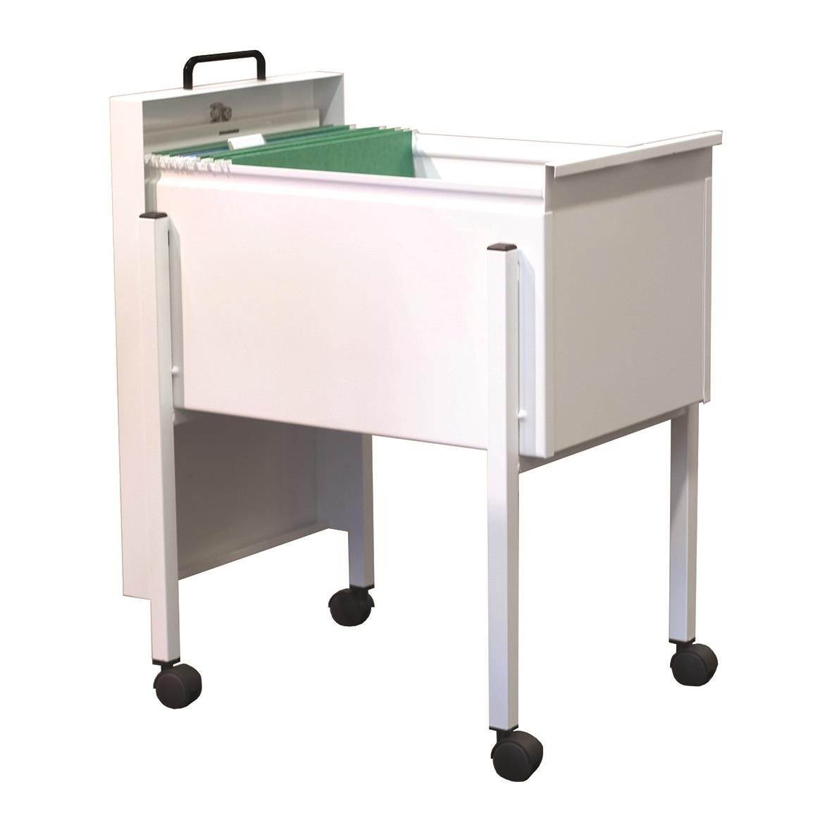 Hängmappsvagn Agrippa med låsbart lock och fyra hjul för enkel flytt