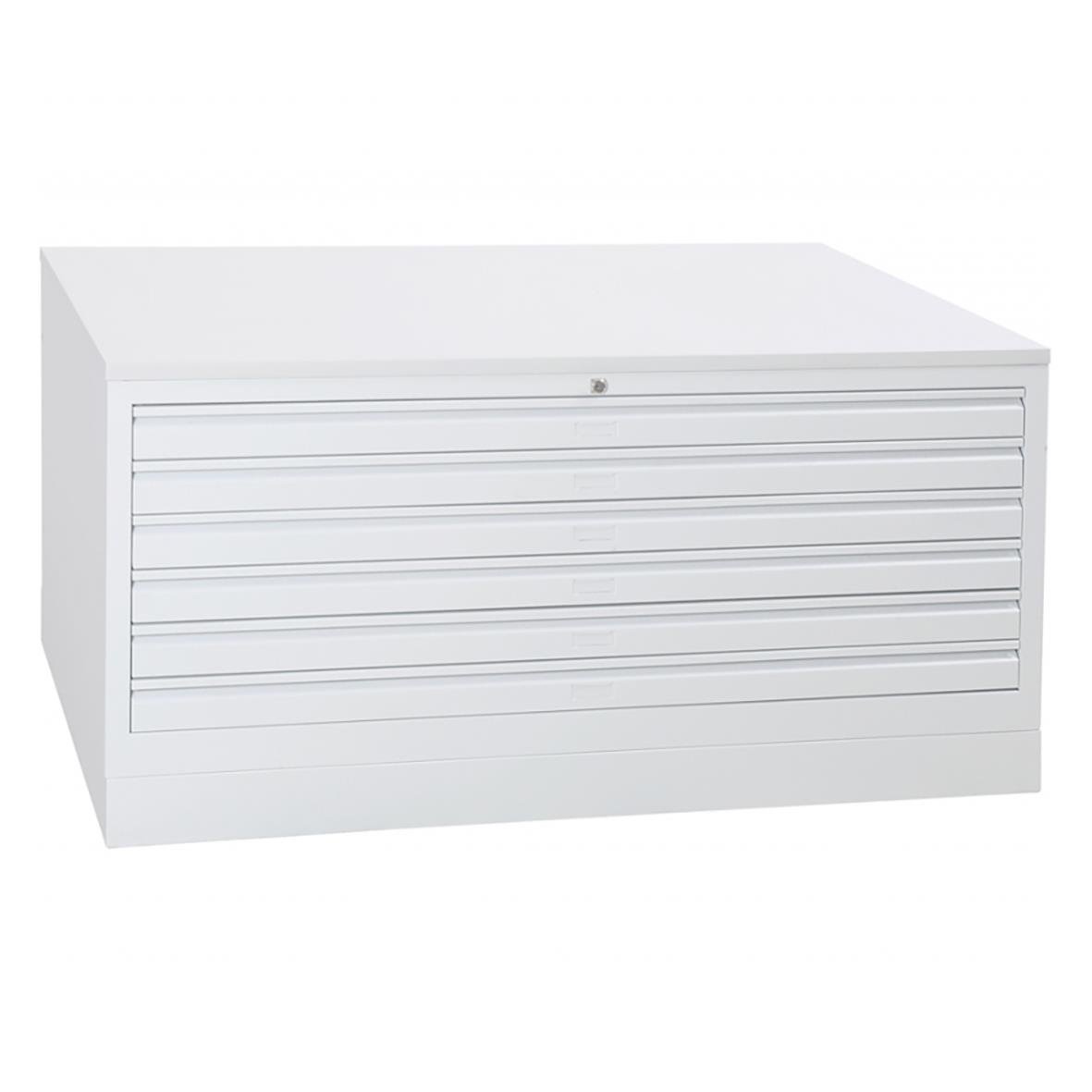 Ljusgrått sockelskåp till ritningsskåp A1, 15 cm högt