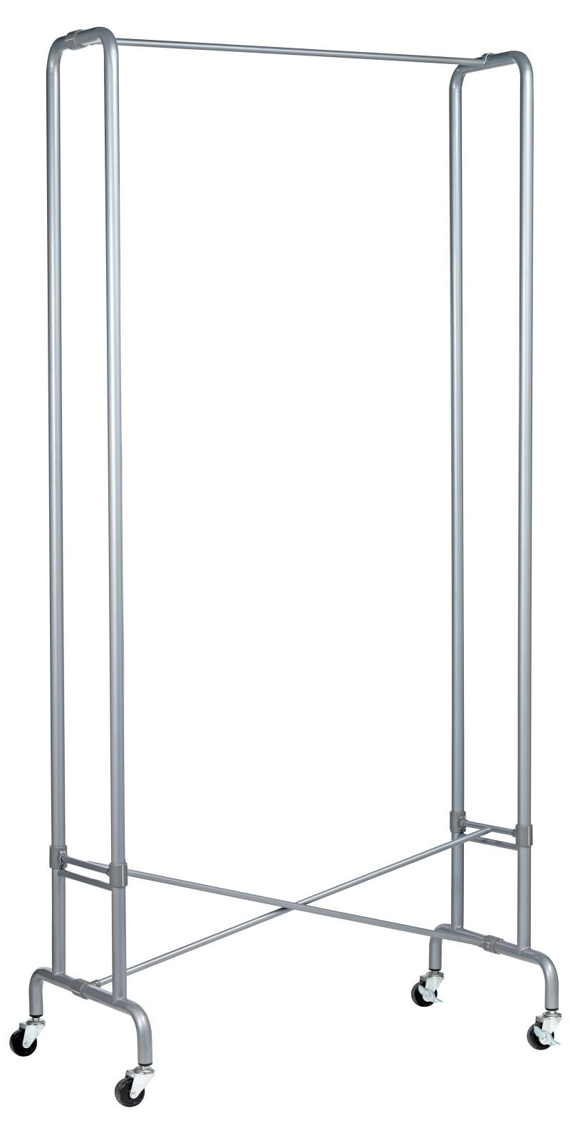 Garderobställ Unilux Foldy i metall med hjul för enkel flytt