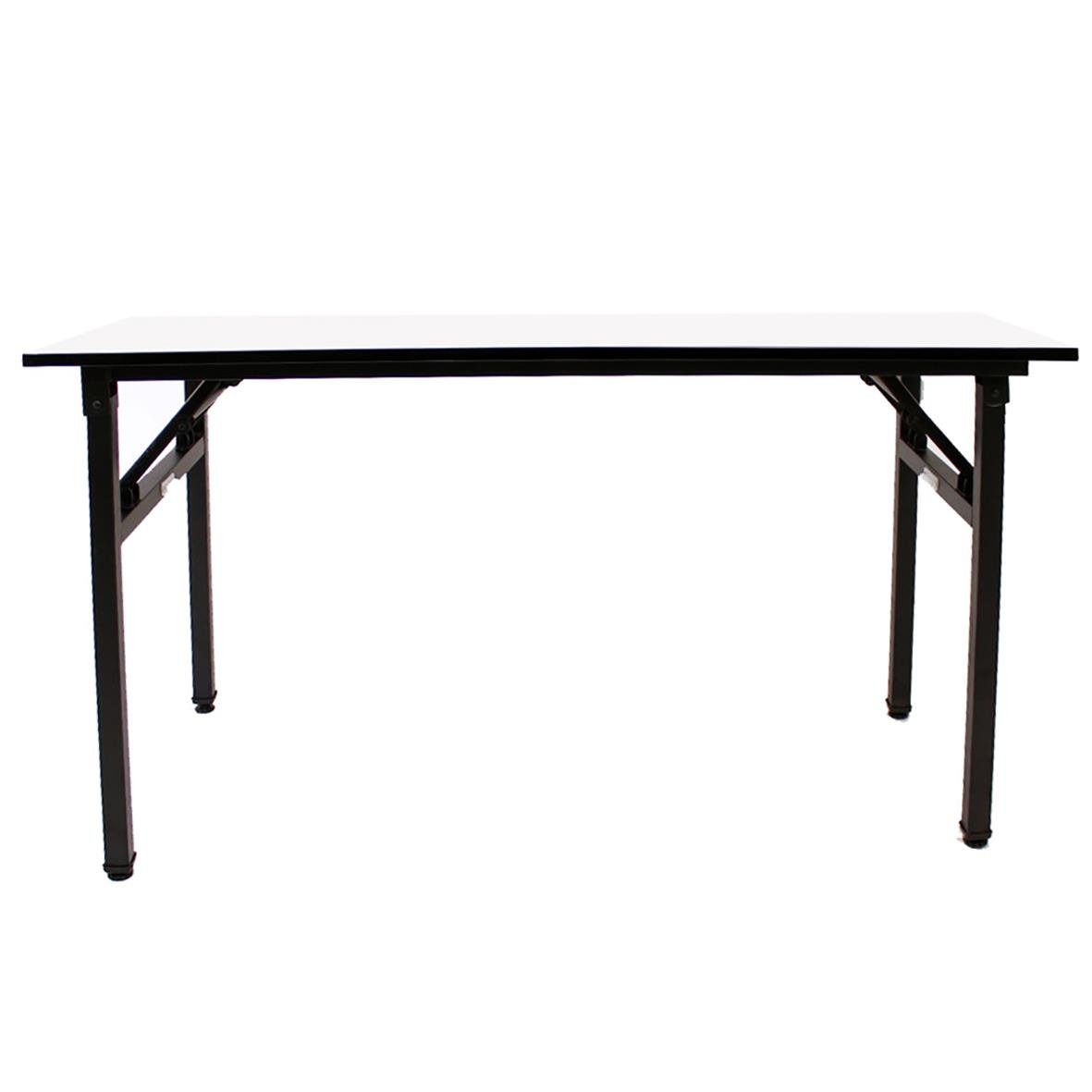 Fällbord Lotus Denver vitt med svarta ben, storlek 1200x600mm