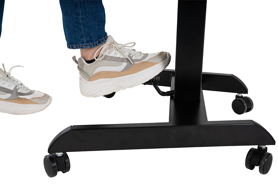 Höj- och sänkbart skrivbord Sun-Flex Easydesk Pro svart 600x520 mm med fot och hjul