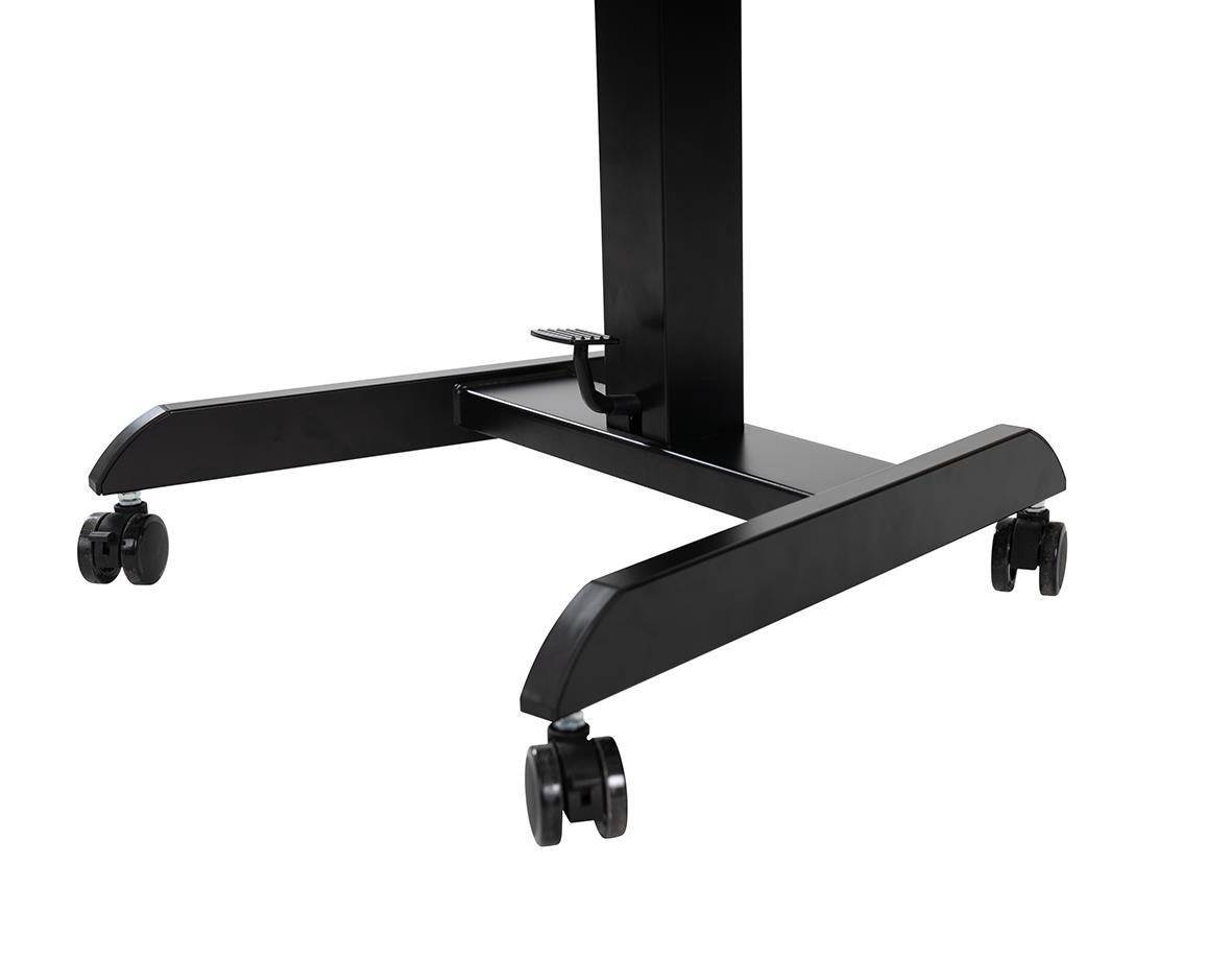 Höj- och sänkbart svart skrivbord Sun-Flex Easydesk Pro med 600x520 mm yta och hjul