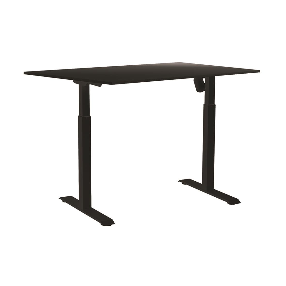 Höj- och sänkbart skrivbord Sun-Flex i svart med måtten 1400x800 mm
