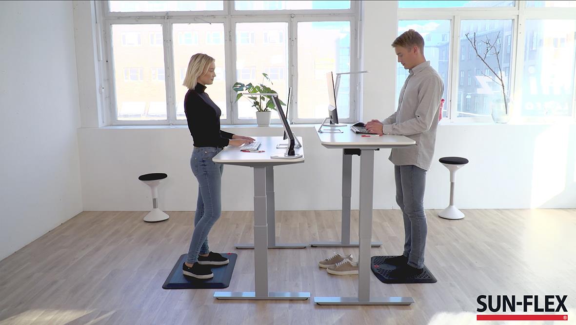 Skrivbord Höj-& Sänkbart Sun-Flex Vit/Vit 1600x800 mm 70508924_4