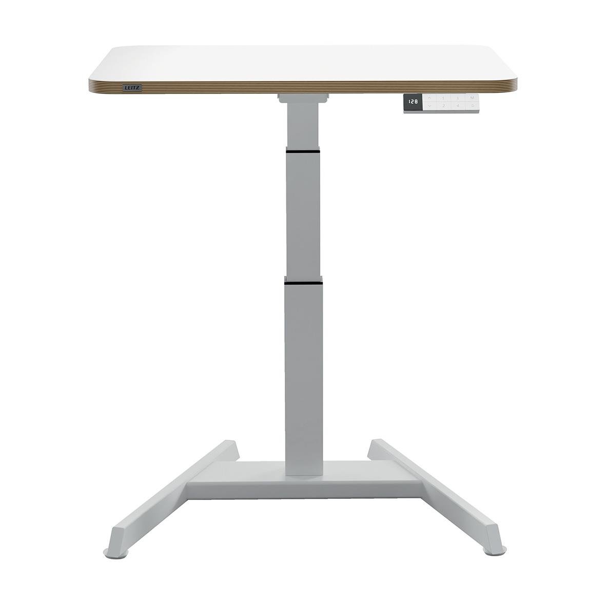 Höj- och sänkbart skrivbord i vitt med elektrisk justering och 80x60cm storlek