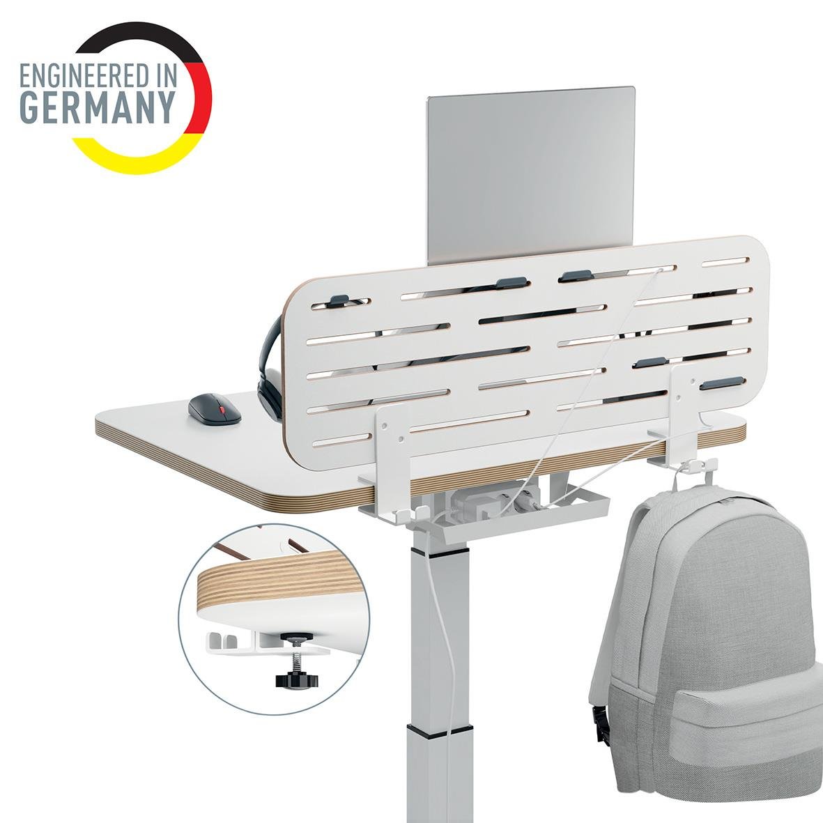 Desk organiser Leitz Till Ergo Pegboard med laptopställ och tre tillbehör, 85x25cm