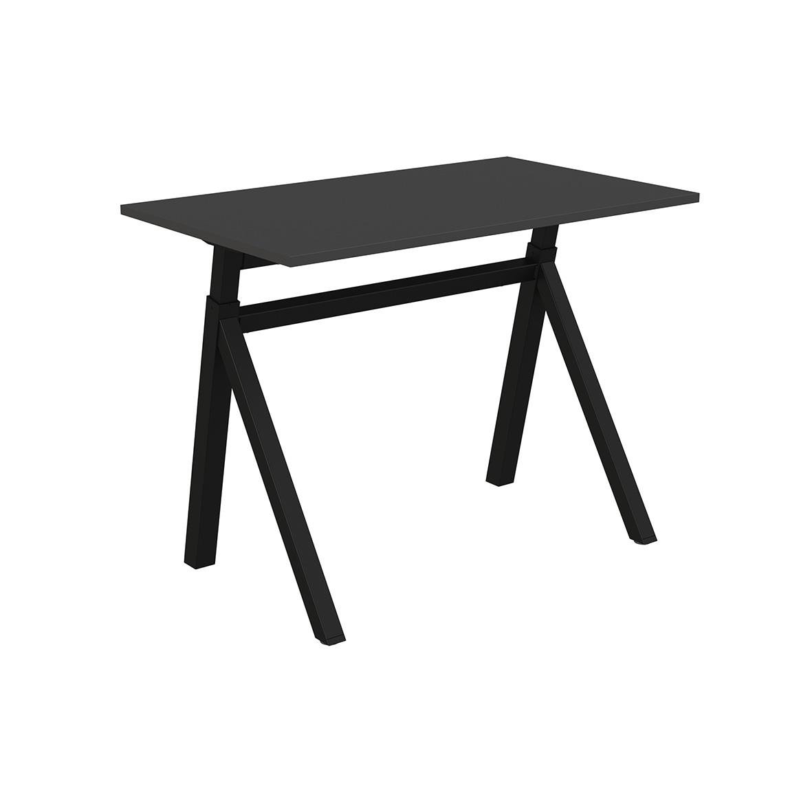 Höj- och sänkbart skrivbord i mörkgrå/svart med storlek 1000x600mm