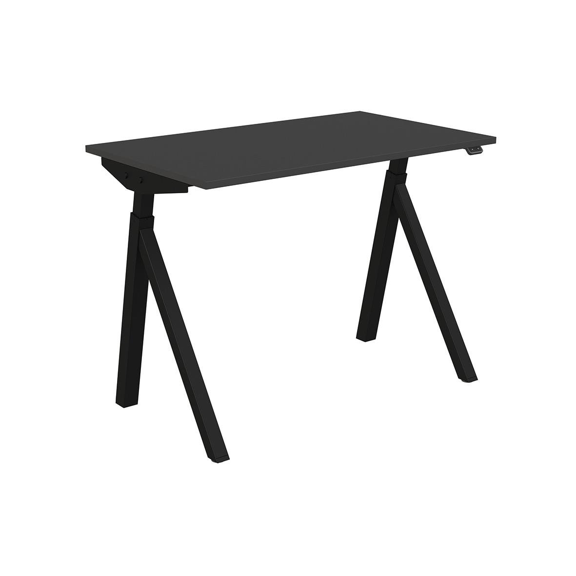 Höj- och sänkbart skrivbord Lanab El i mörkgrå/svart med måtten 1000x600mm
