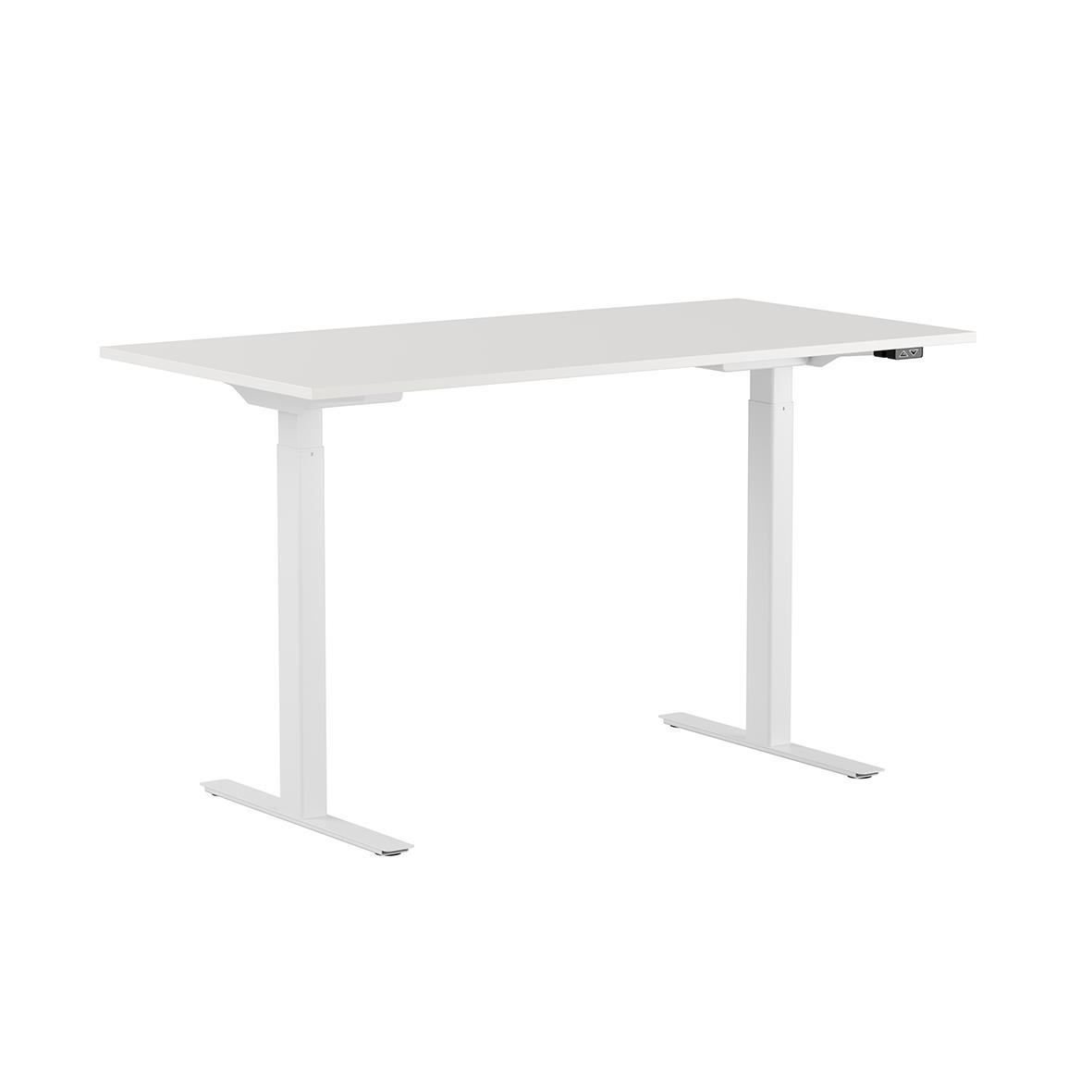Höj- och sänkbart skrivbord Lotus 1 i vitt med måtten 1400x800mm