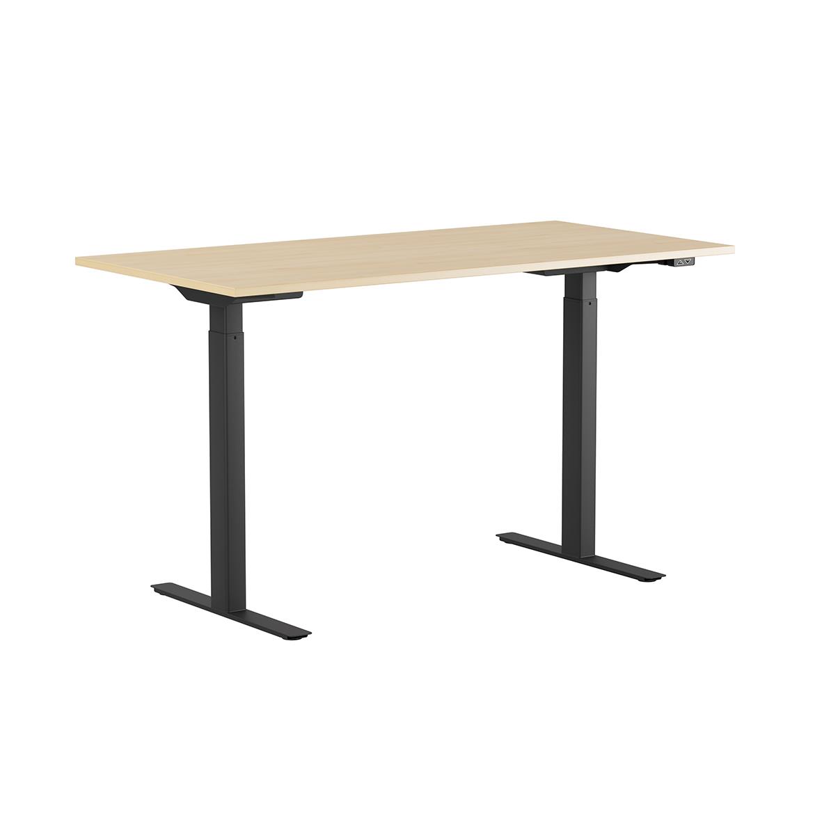 Höj- och sänkbart skrivbord Lotus med två motorer, ek, 1200x800mm