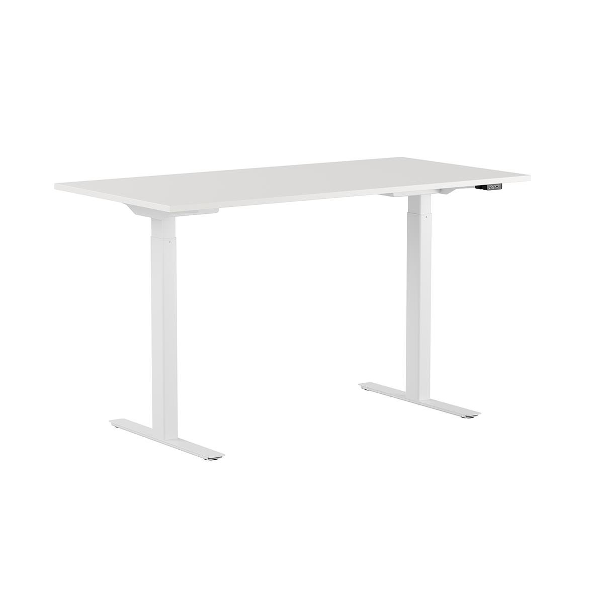 Höj- och sänkbart skrivbord Lotus med två motorer, vit, 1400x800mm