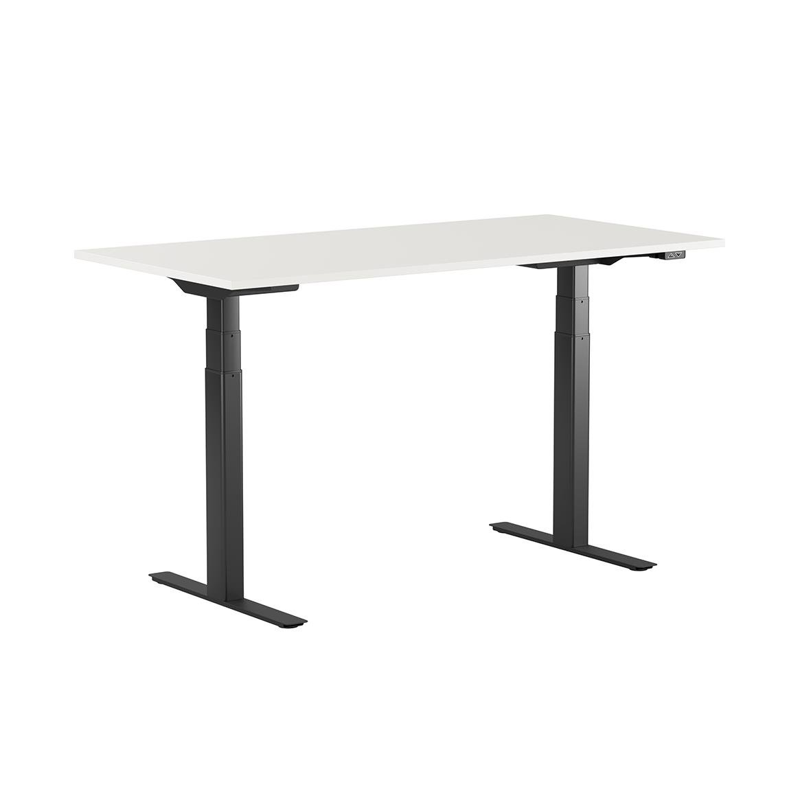 Höj- och sänkbart skrivbord Lotus med två motorer, vit, 1200x800mm