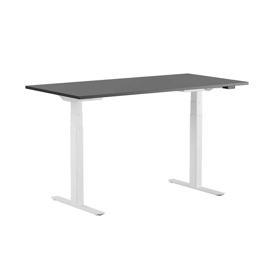 Höj- och sänkbart skrivbord Lotus med två motorer, vitt, 1400x800mm
