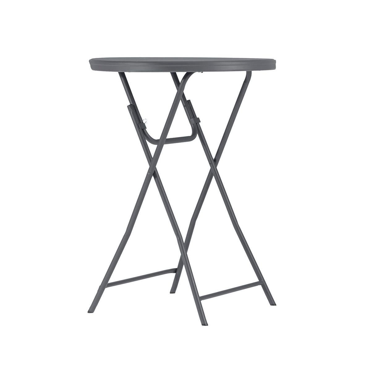Fällbart cocktailbord i mörkgrått med diameter 800 mm