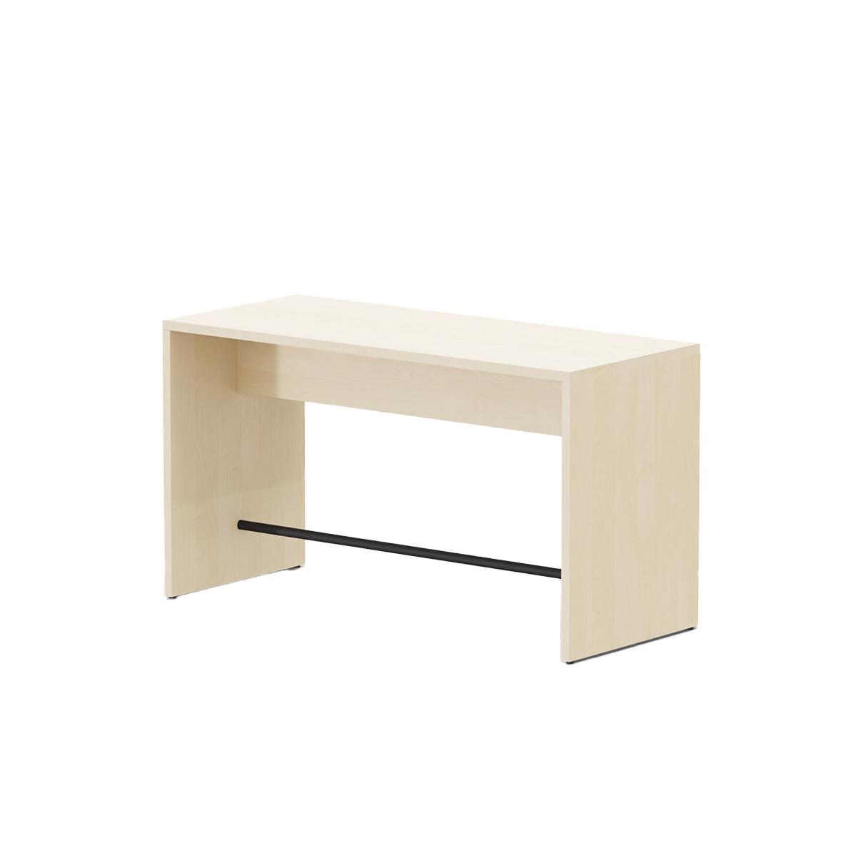 Björk barbord H105 D80cm, L190cm i vitt trä