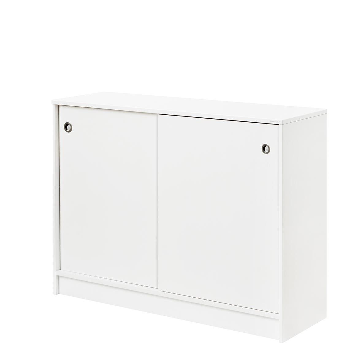 Vit förvaringsskåp med skjutdörrar, mått 1200x925x415mm