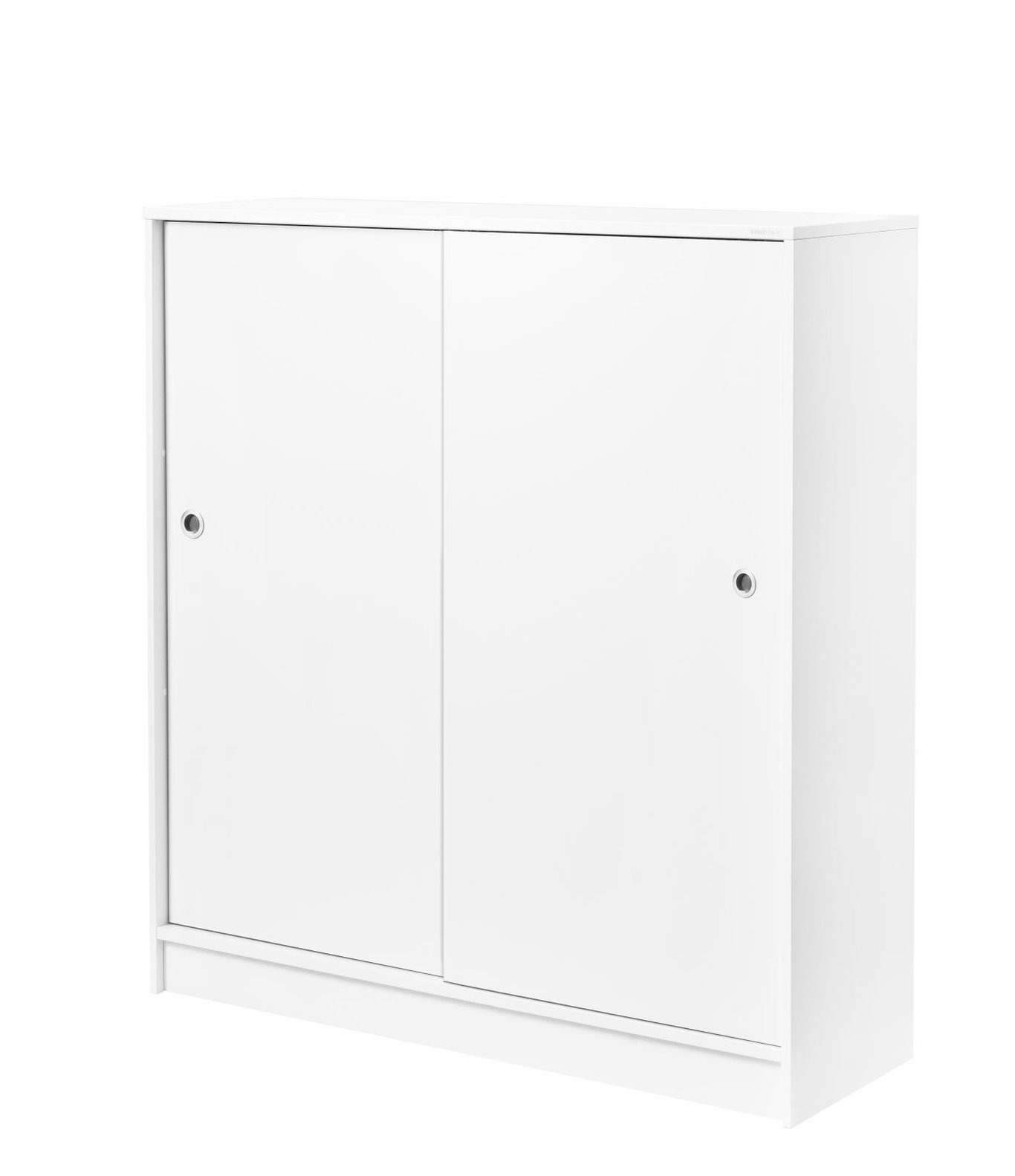 Vit förvaringsskåp med skjutdörrar, mått 1200x1325x415mm