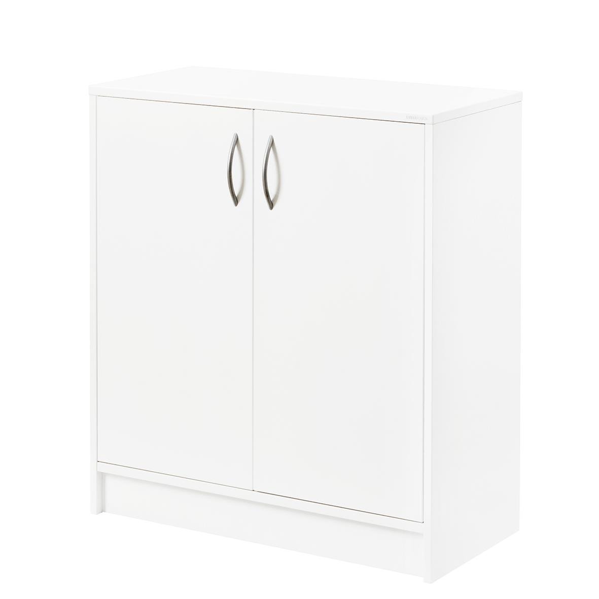 Vit förvaringsskåp med två dörrar och handtag, mått 805x925x415mm