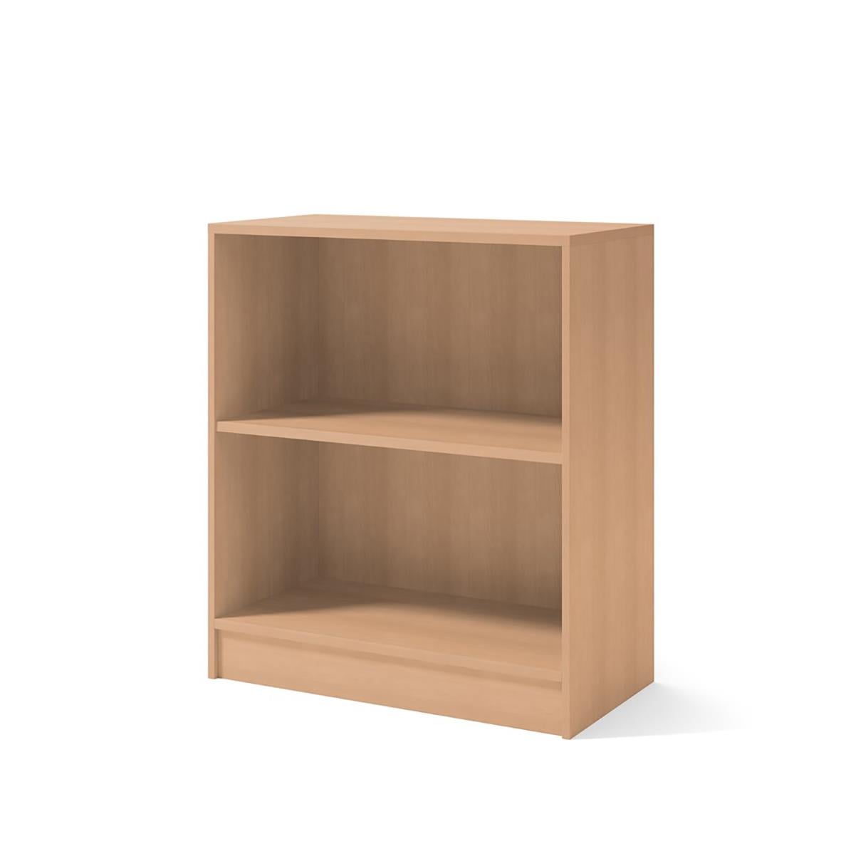 Öppen bokhylla i trä med tre hyllplan, mått 805x925x415mm
