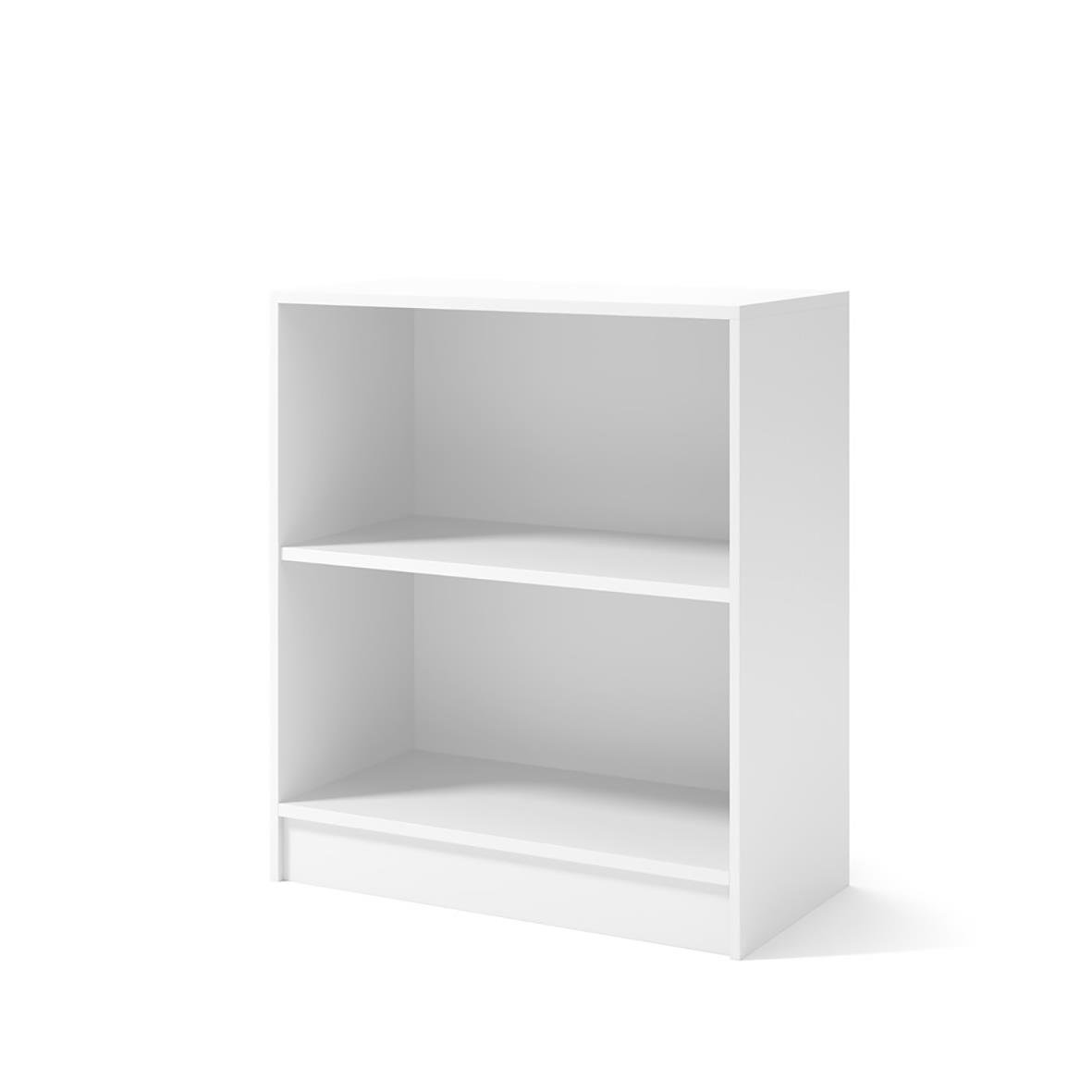 Öppen vit förvaringsskåp Lanab med två hyllor, mått 805x925x415mm