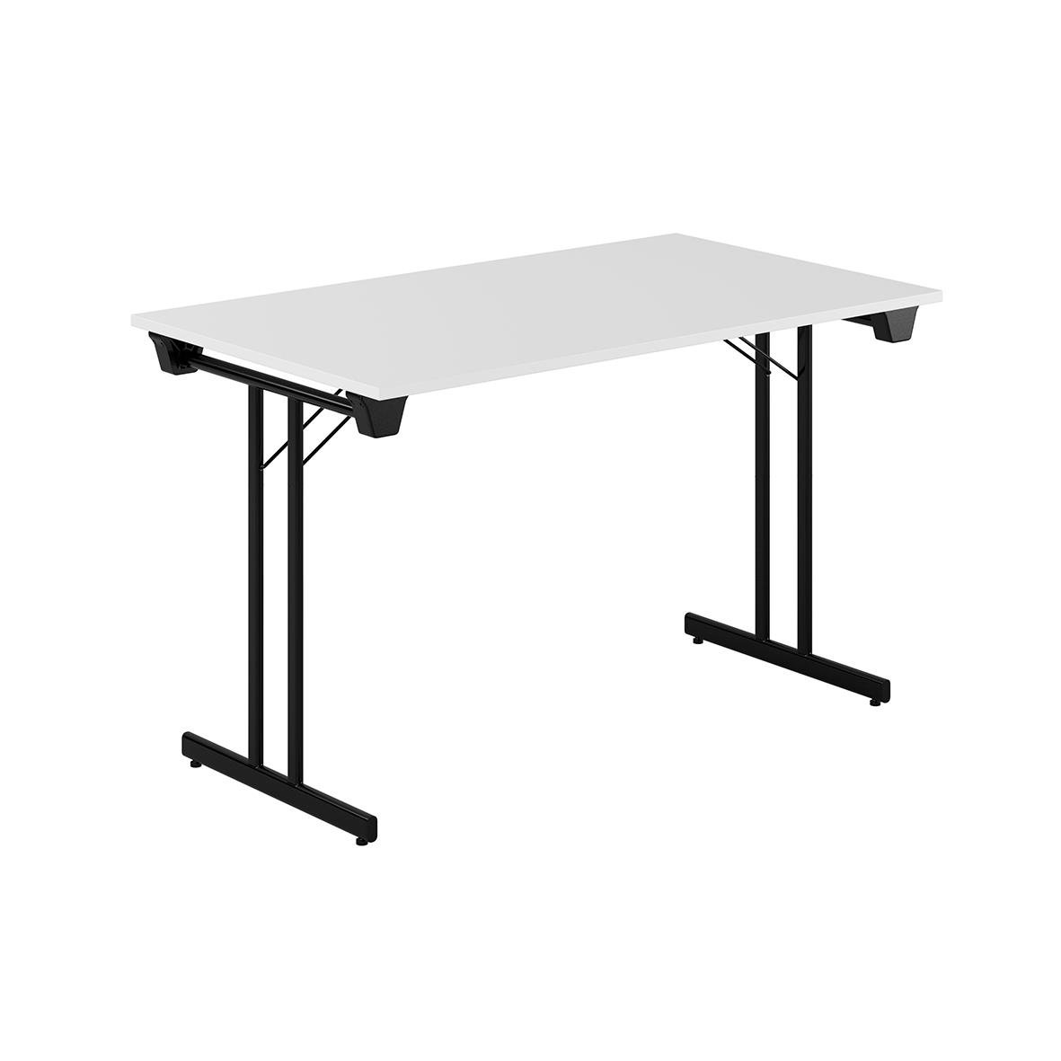 Fällbart bord i vitt och svart, 1200x700, för middag eller möten