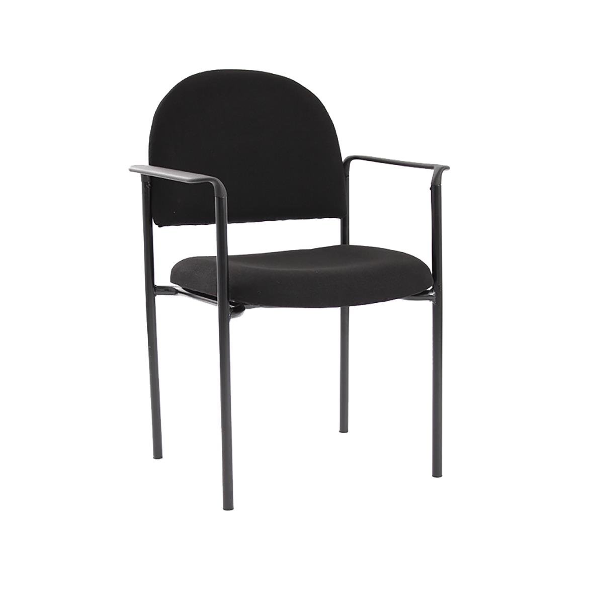 Svart konferensstol Helsingfors med armstöd och stoppad sits och rygg