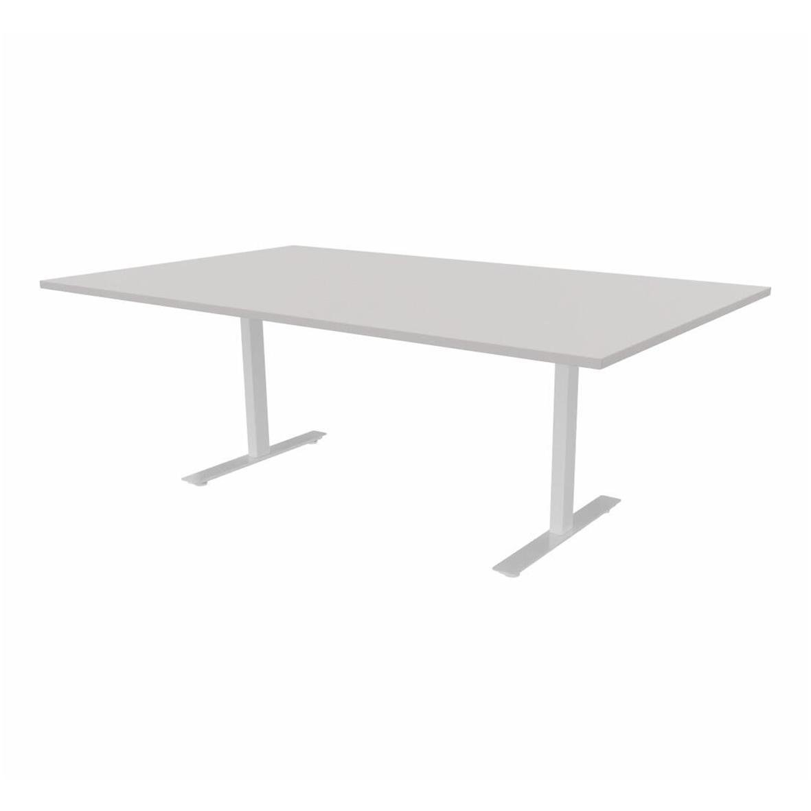 Konferensbord i vitlaminat med måtten 2000x800, enkelt och modernt designat