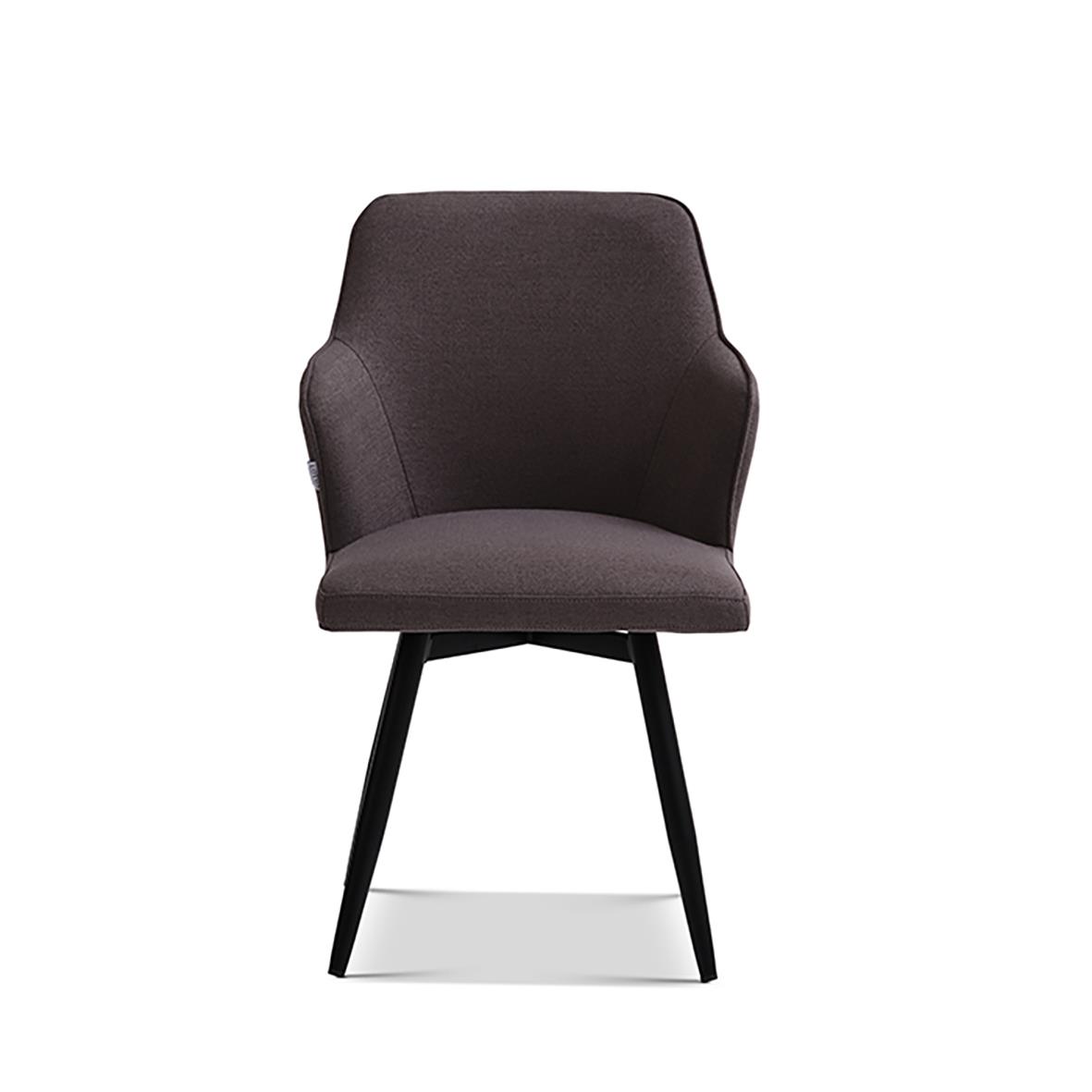 Konferensstol Montreal mörkgrå med stoppad sits och ryggstöd samt svarta ben