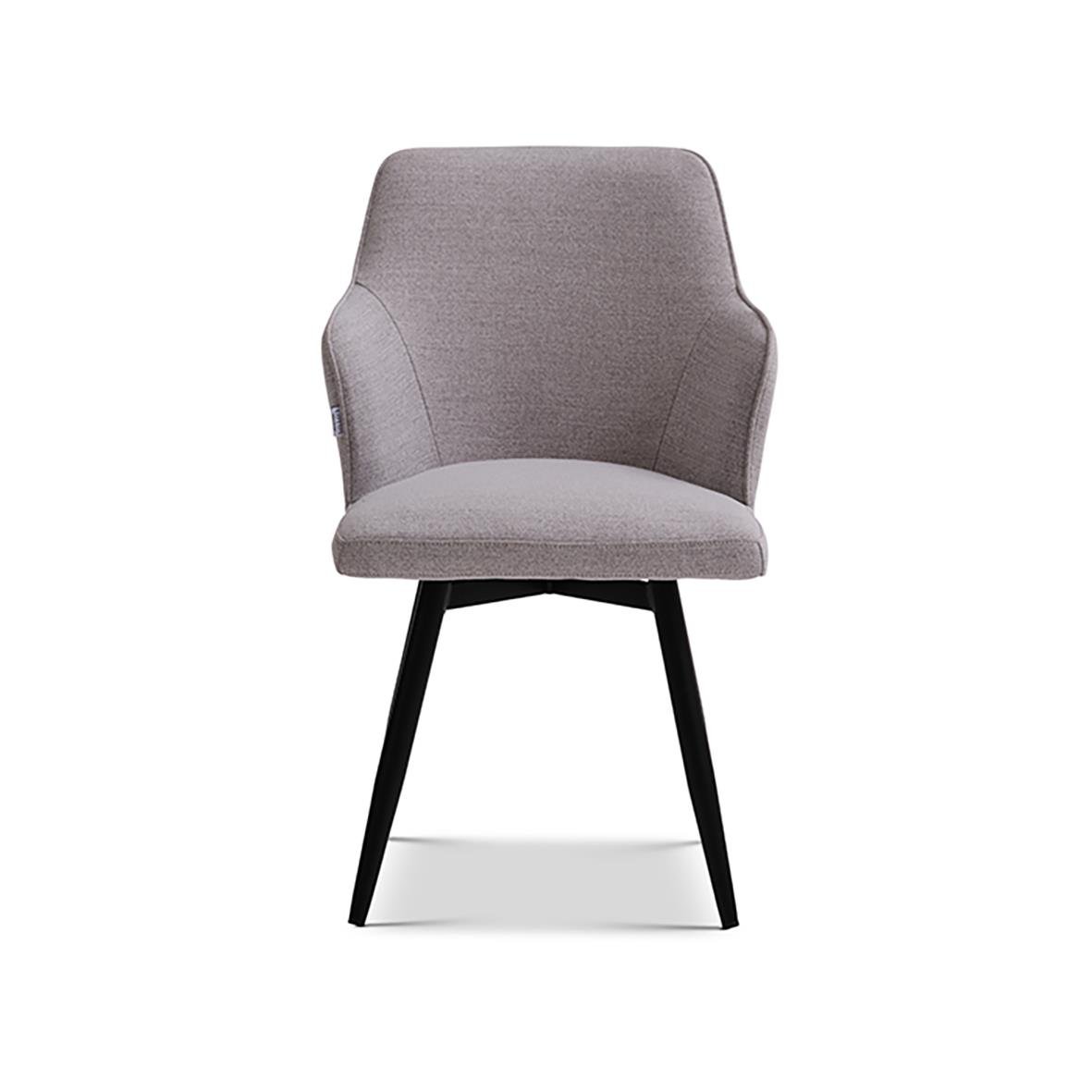 Ljusgrå konferensstol Montreal med svart underrede