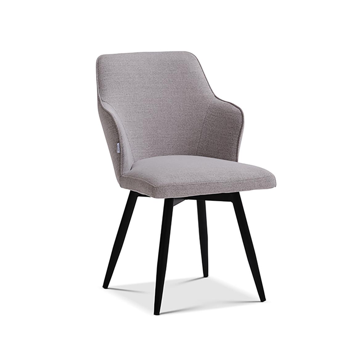 Ljusgrå konferensstol med svart ben och bekväm design