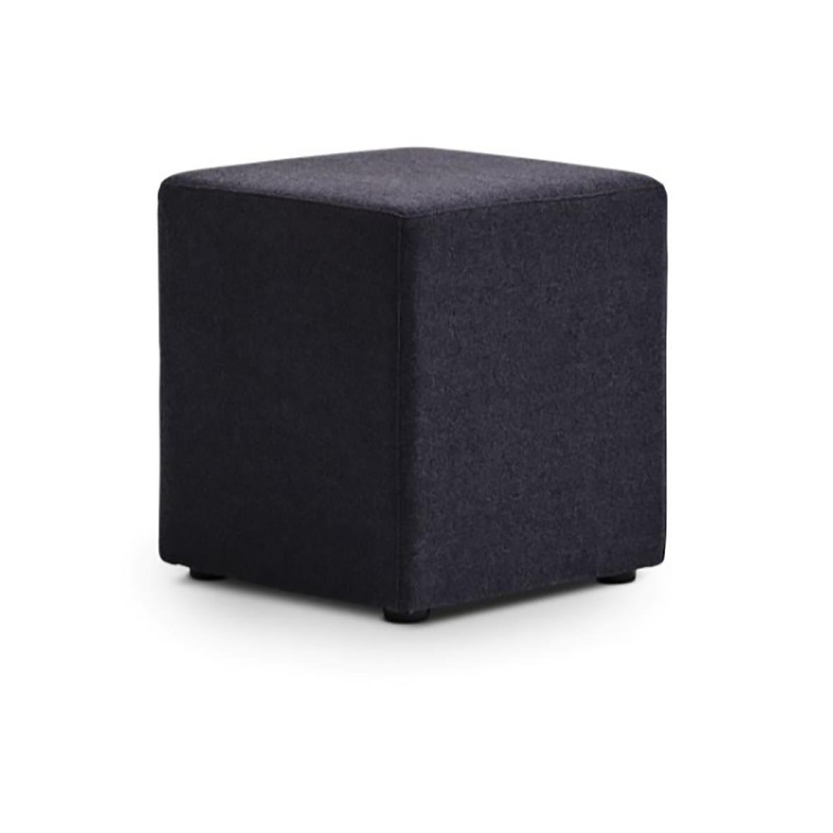 Sittpuff Lotus Como Antracit i mörkgrått tyg